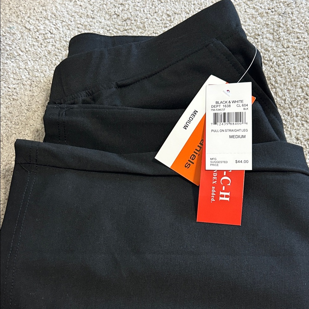 Cathy Daniels Black Straight Leg Pants